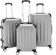 [ALHJIDVBN] 3-in-1 Portable ABS Trolley Case 20" / 24" / 28" Gray