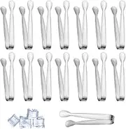 15PCS Ice Tongs Mini Tongs Serving Tongs Salad Tongs Small Tongs for Serving Food Stainless Steel Small Serving Tongs, Small Kitchen Tiny Tongs for Appetizers,Tea Party, Coffee Bar, Desserts(Silver)