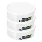 3x Lemon & Lime Keep Fresh 4L/28cm Food Storer Round Stackable Storage Container