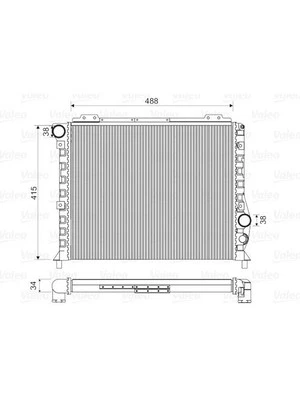 Valeo Radiator Engine Cooling fits Alfa Romeo 75 2.5 162B V6 (162B3) (811068) (for: Alfa Romeo)