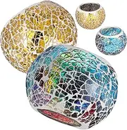 TOPPERFUN 4pcs Glass Candle Holders Decorative Bowl Shape Tealight Stands for Home Elegant Centerpiece for Dinner Parties and Weddings Includes Holders
