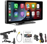 tieedhfu 26 Inch Car MP5 Player Wireless Bluetooth Music/with Portable Audio and Video System ABS Car Display Screen 10.26 Inch, B5303+4Led