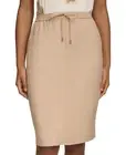 Calvin Klein Women's Drawstring-Waist Pencil Skirt light brown Size 12 MSRP $89