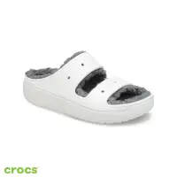 在飛比找momo購物網優惠-【Crocs】中性鞋 經典軟絨毛毛涼拖(207446-100