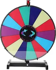 Prize Wheel, 14 Slots Erasable Spinning Wheel for Carnival Spinner Game and Tradeshow, Interactive Tabletop Spinner Wheels of Fortune, for Family Games, Party Games