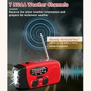 Emergency Radio 276 FM/CD/TTY - 7-Day AM/Noaa Weather Forecast 4-Hour Runtime Dual Band (VHF/UHF) with 18650 Lithium Battery Portable Handheld Radio for Campin