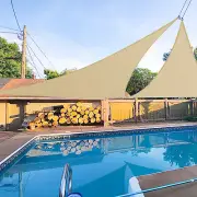 Triangle Curve Sun Shade Sail Home Garden Yard Pool Patio Cover Canopy Awning