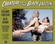 Creature From The Black Lagoon movie Gillman carries Julia Adams