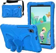 [Nexue] Kids Case for Samsung Galaxy Tab A9 8.7" 2023 Tablet (SM-X110/X115/X117),Butterfly Case with Stand/Shoulder Strap,Light EVA Full Boby Protective Rugged Shockproof Case (Dark Blue)