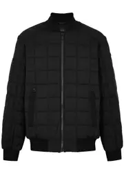 Moose Knuckles Mitchell Quilted Shell Bomber Jacket - Black - S S