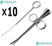 10 Pcs Dental Curved Syringes 4.5mm Amalgam Grafting Surgical Instruments