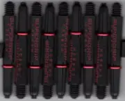 Short Black/Red SUPERGRIP CARBON Dart Shafts: 1 set of 3