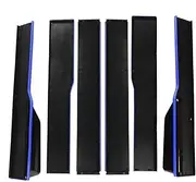 New 2.2m Car Side Skirt Extensions Universal Lip Splitters Lip Compatible for Benz W205 W204 W203 W211 W212 W213 W117 C117 W176 CLA A Class(Black Blue)