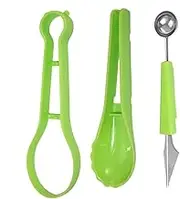 Watermelon Baller Scoop - Stainless Steel Fruit Tool Set | Double Sides Vegetable Corer Orange Peeler Gadgets for Kitchen
