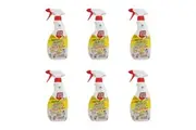 6x White King All Purpose Kitchen Bathroom Bleach Spray Cleaner 500ml Lemon