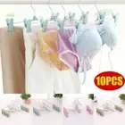 10PCS with Clips Clothes Storage Hanger Wardrobe Storage Organiser Home