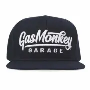 Gas Monkey Garage 3D Script Logo Snapback Cap Hat - Navy - UK STOCK UK SELLER