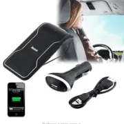 Car Wireless Bluetooth Handsfree Speaker Cell Phone Sunshade Clip Phone Charger (for: Volvo)