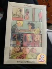Hallmark Peanuts 7 MAGNET SET Snoopy Charlie Brown Lucy Linus Gang New NIP