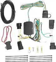 X AUTOHAUX 1 Set 4 Pin Trailer Towing Wiring Harness for Jeep Wrangler JL 18-22 for Jeep Gladiator 20-22 Vehicle Side T-Connector Trailer Wiring Harness for Taillight Turn Light w/Converter