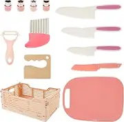 UKQRRTC Kid Baking Set, Cookware Kit, Safe Cooking Toy, Sturdy Toddler Kitchen Tool, Interesting Kid Utensils with Knives for Games