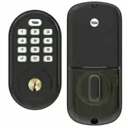 Yale Smart Deadbolt with Push Button Keypad Z-Wave Real Living YRD216-ZW2-0BP