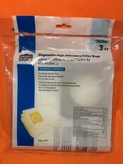 Project Source Disposable High Efficiency Filter Bags (3) Micron 97 4 Gallon