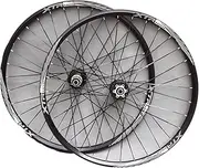 MTB Bike Wheelset Front Rear Wheel Aluminum Hub Brake V for 8/9/10/11 Speed Freewheel Rim 32H Disc Brake MTB Wheelset, Quick Release Front Rear Wheels Black Bike Wheels