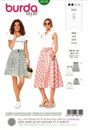 Burda Sewing Pattern 6319 Burda Style Womens Skirts Size 8-18