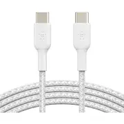 Belkin 1m USB-C to USB-C Braided Cable (White)