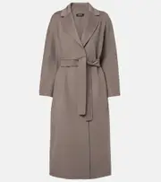 ['S Max Mara] 'S Max Mara Esturia virgin wool coat UK 12 grey