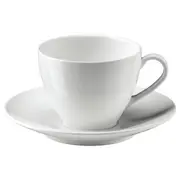 VÄRDERA coffee cup and saucer, white, 20 cl