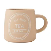 Mikasa Eat Sleep Repeat Mug 400ml
