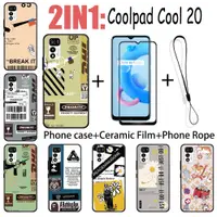 在飛比找蝦皮購物優惠-2 合 1 Coolpad Cool 20 手機殼帶鋼化玻璃