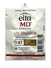 Elta MD UV Physical Tinted Broad Spectrum SPF 41 0.07oz Box of 40 Samples NIB