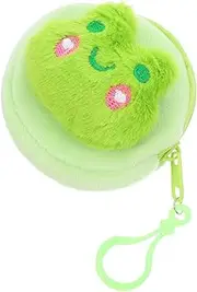 [Generic] Cartoon Frog Plush Coin Purse Cute Multi Functional Wallet for Soft Animal Change Pouch Storage for Coins Keys and Earphones Lightweight and Charming Design for Everyday Use