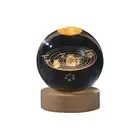 LED Crystal Table Lamp USB 3D Moon Galaxy Night Gift3 Light XmasDecor H9L9