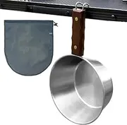Stainless Steel Camping Bowl with Handle - Camping Bowl Cup,2000ml Mixing Dinnerware Cutlery for RV Travel, and Backpacking