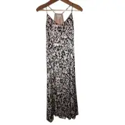 NWT Nicole Miller Maxi Slip Dress Y2K Fairycore Whimsy Goth Grunge Satin Medium