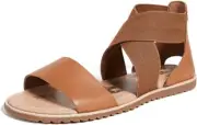 Sorel Women's Peep-Toe Ella Sandals Size 7 Camel Brown