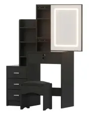 [Artiss] Dressing Table And Vanity Desk Set in Black