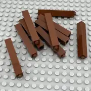 LEGO Brick - Reddish Brown - 1 x 1 x 5 - QTY x10
