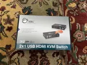 SIIG USB (CE-KV0011-S1) 2-Ports External KVM switch, NEW Box not sealed