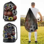 Extra Large Portable Mesh Equipment Ball Bag Football Carrying Net Sack Sports