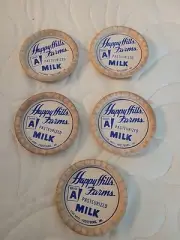 Happy Hills Farm Dairy, Frostburg, MD milk cap Lot of 5