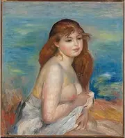 ARTICULOZY Giclee Print Rolled - Renoir - Etter badet - 30x40 Inch Canvas Wall Decor Art Print