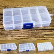 10/15/24 Grid Storage Box Plastic Compartment Jewelry Bead Organizer Case