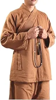 [ZanYing] Meditation Loose Sets Men V-Neck Casual Suits Monk Outfit Winter