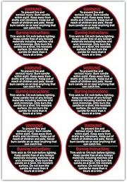 Candle Warning Labels 2 inch Candle Jar Container Stickers 504 Pcs Per Roll Waterproof Candle Safety Labels Sticker Decal for Candle Jars,Tins and Votives