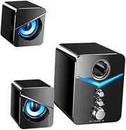 3.5mm Computer Speaker Professional Sound Full Frequency Compatible Tv Light Bass Phase Adjustment